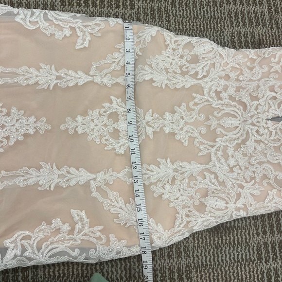 Champagne Lace Alyce Bridal Gown - Picture 10 of 13